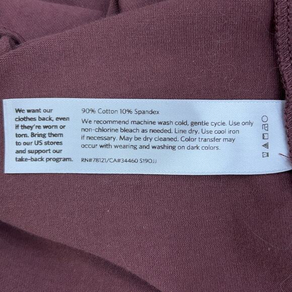 Eileen Fisher Womens Size S Stretch Jersey Knit Dress Round Neck Rust USA Made - Picture 13 of 15